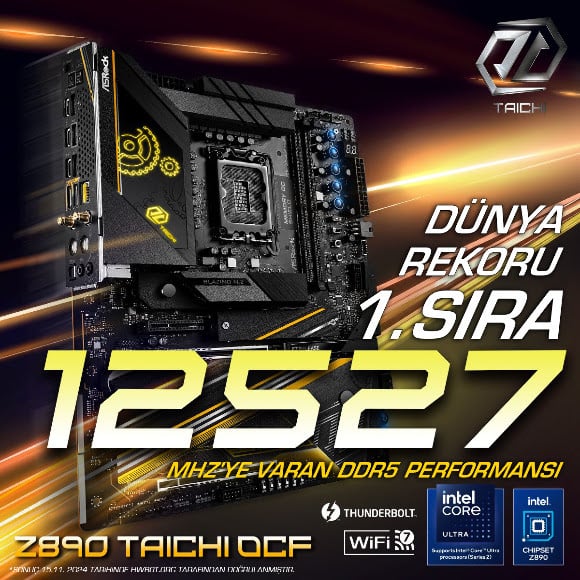 ASRock Z890 Taichi OCF ile Bellek Hız Aşırtma Rekoru!